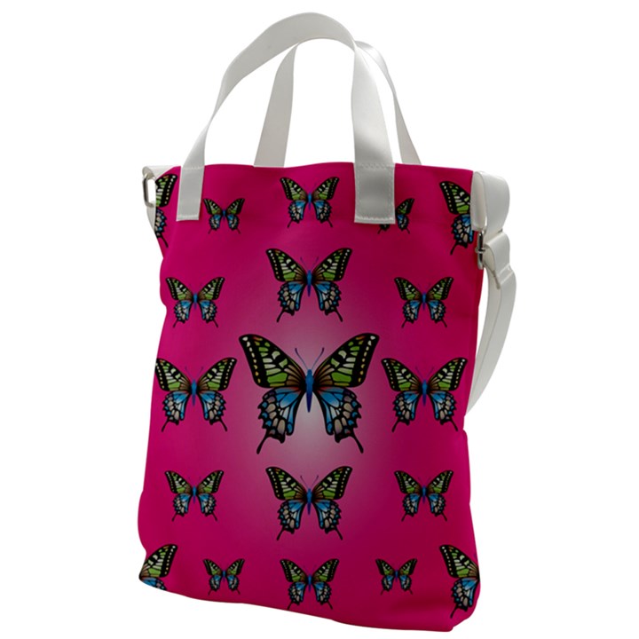 Butterfly Canvas Messenger Bag