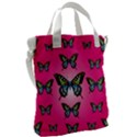 Butterfly Canvas Messenger Bag View2