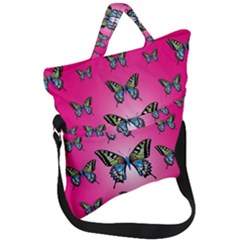 Butterfly Fold Over Handle Tote Bag by Dutashop