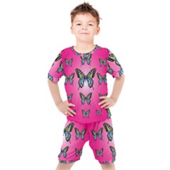 Butterfly Kids  Tee And Shorts Set