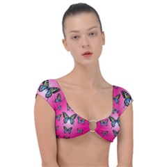 Butterfly Cap Sleeve Ring Bikini Top by Dutashop