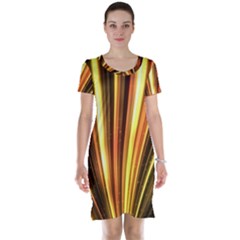 Energy Flash Futuristic Glitter Short Sleeve Nightdress by Dutashop