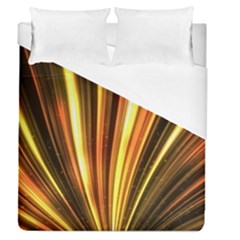 Energy Flash Futuristic Glitter Duvet Cover (queen Size) by Dutashop