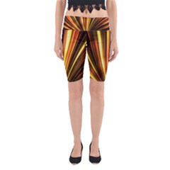 Energy Flash Futuristic Glitter Yoga Cropped Leggings by Dutashop