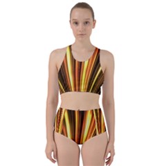 Energy Flash Futuristic Glitter Racer Back Bikini Set