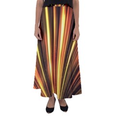 Energy Flash Futuristic Glitter Flared Maxi Skirt by Dutashop