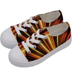 Energy Flash Futuristic Glitter Kids  Low Top Canvas Sneakers by Dutashop