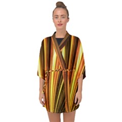 Energy Flash Futuristic Glitter Half Sleeve Chiffon Kimono by Dutashop