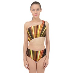 Energy Flash Futuristic Glitter Spliced Up Two Piece Swimsuit by Dutashop