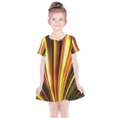 Energy Flash Futuristic Glitter Kids  Simple Cotton Dress by Dutashop