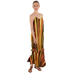 Energy Flash Futuristic Glitter Cami Maxi Ruffle Chiffon Dress by Dutashop