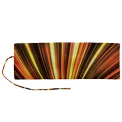 Energy Flash Futuristic Glitter Roll Up Canvas Pencil Holder (m) by Dutashop