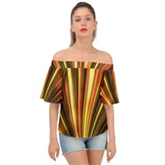 Energy Flash Futuristic Glitter Off Shoulder Short Sleeve Top by Dutashop