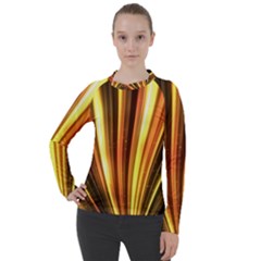 Energy Flash Futuristic Glitter Women s Pique Long Sleeve Tee