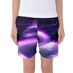 Illustration Scene Blue Women s Basketball Shorts by Dutashop