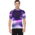 Illustration Scene Blue Men s Short Sleeve Rash Guard View1