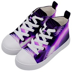 Illustration Scene Blue Kids  Mid-top Canvas Sneakers