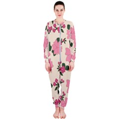 Floral Vintage Flowers Onepiece Jumpsuit (ladies)  by Dutashop