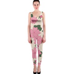 Floral Vintage Flowers One Piece Catsuit by Dutashop