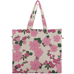 Floral Vintage Flowers Canvas Travel Bag