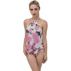 Floral Vintage Flowers Go With The Flow One Piece Swimsuit