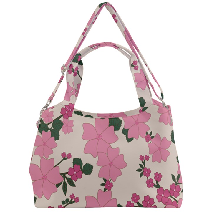 Floral Vintage Flowers Double Compartment Shoulder Bag