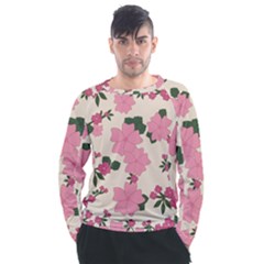 Floral Vintage Flowers Men s Long Sleeve Raglan Tee