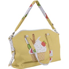 Ice Cream Dessert Summer Canvas Crossbody Bag