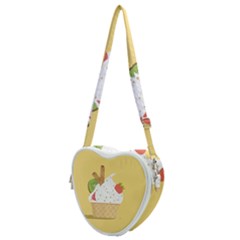 Ice Cream Dessert Summer Heart Shoulder Bag by Dutashop