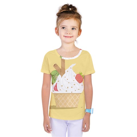 Ice Cream Dessert Summer Kids  One Piece Tee by Dutashop