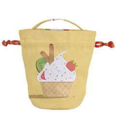 Ice Cream Dessert Summer Drawstring Bucket Bag by Dutashop