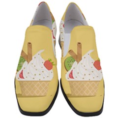 Ice Cream Dessert Summer Women Slip On Heel Loafers by Dutashop