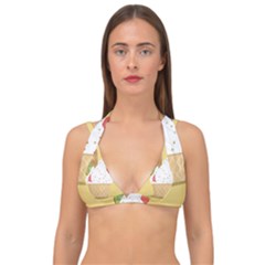 Ice Cream Dessert Summer Double Strap Halter Bikini Top by Dutashop