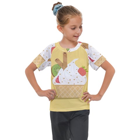 Ice Cream Dessert Summer Kids  Mesh Piece Tee by Dutashop