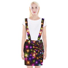 Star Colorful Christmas Abstract Braces Suspender Skirt by Dutashop