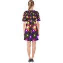 Star Colorful Christmas Abstract Sixties Short Sleeve Mini Dress View2