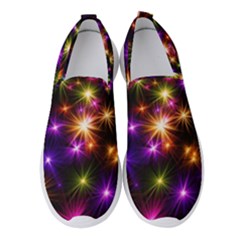 Star Colorful Christmas Abstract Women s Slip On Sneakers by Dutashop