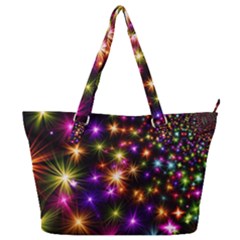 Star Colorful Christmas Abstract Full Print Shoulder Bag by Dutashop