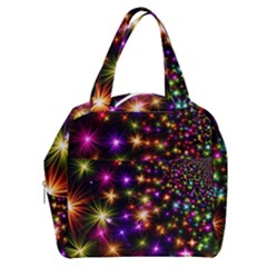 Star Colorful Christmas Abstract Boxy Hand Bag by Dutashop