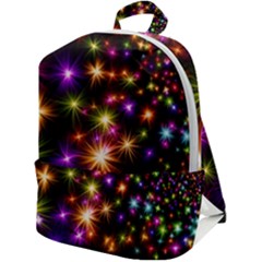 Star Colorful Christmas Abstract Zip Up Backpack