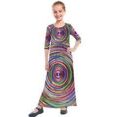 Vectors Background Kids  Quarter Sleeve Maxi Dress