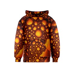 Bubbles Abstract Art Gold Golden Kids  Pullover Hoodie by Dutashop