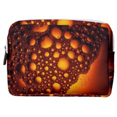 Bubbles Abstract Art Gold Golden Make Up Pouch (medium)