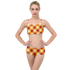 Background Boxes Seamless Layered Top Bikini Set by Dutashop