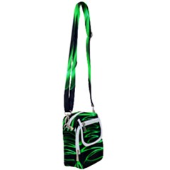 Green Light Painting Zig-zag Shoulder Strap Belt Bag