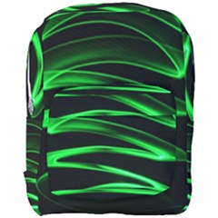 Green Light Painting Zig-zag Full Print Backpack by Dutashop