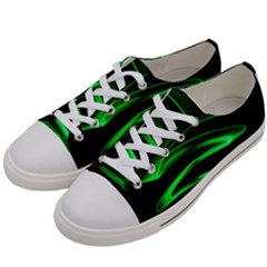 Green Light Painting Zig-zag Women s Low Top Canvas Sneakers by Dutashop