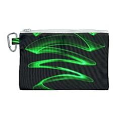 Green Light Painting Zig-zag Canvas Cosmetic Bag (large)