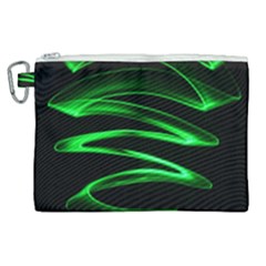 Green Light Painting Zig-zag Canvas Cosmetic Bag (xl)