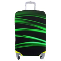 Green Light Painting Zig-zag Luggage Cover (medium) by Dutashop